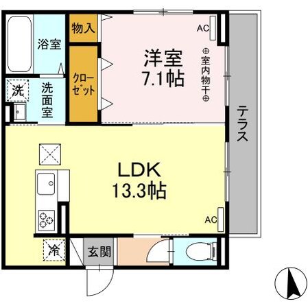 仙台駅 徒歩15分 1階の物件間取画像